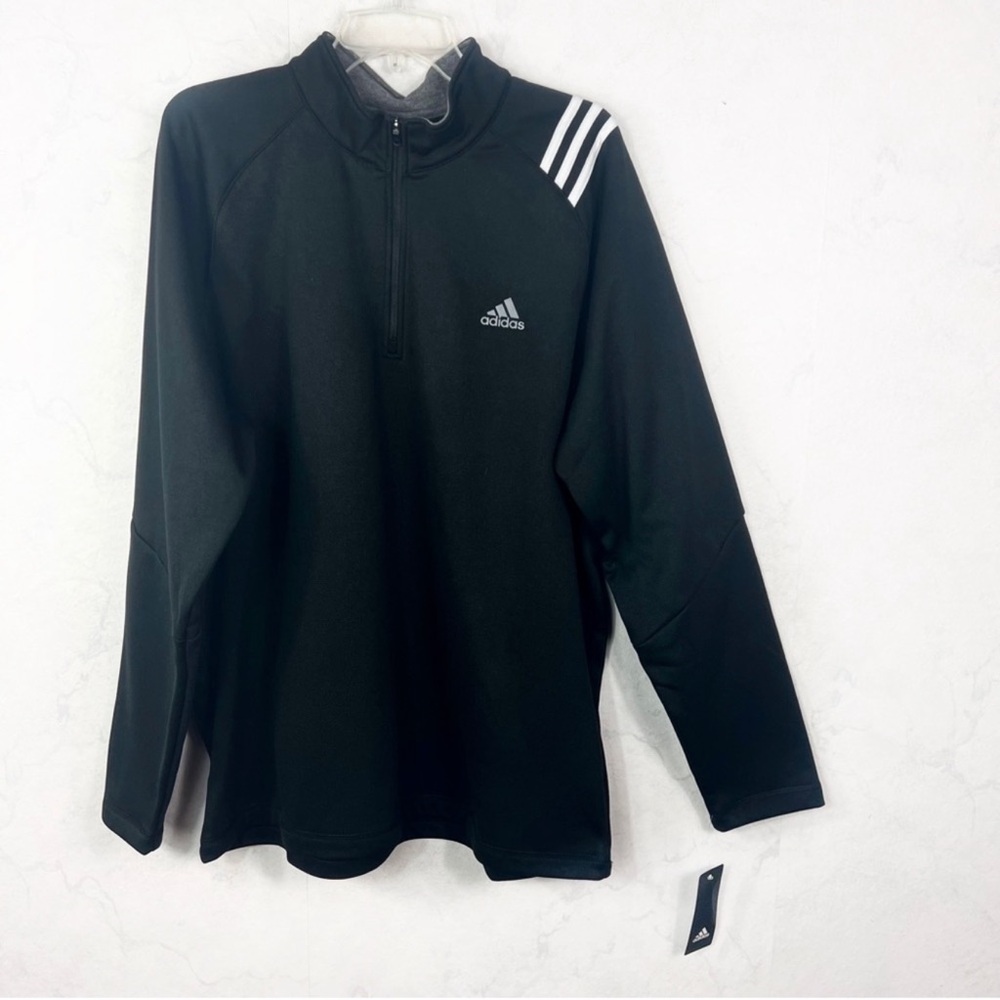 Adidas Black Pullover Quarter Zip